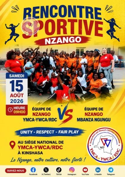 YMCA-YWCA/RDC : SPORT NZANGO, DISCIPLINE ET FRATERNITÉ AU RENDEZ-VOUS !